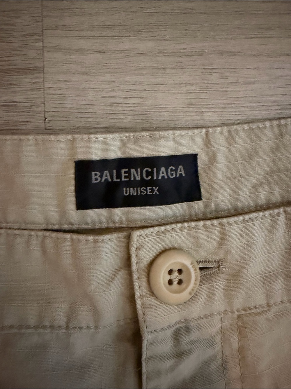 Balenciaga Unisex Khaki Chinos in Light Beige